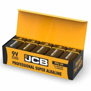 JCB INDUSTRIAL PRO 9V ALKALINE BATTERIES LR03 LR6 - Picture 1 of 5