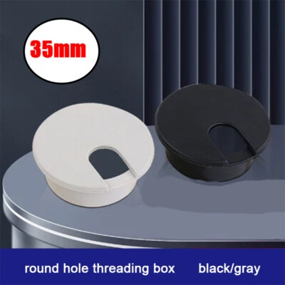 35mm PC Computer Schreibtisch Kunststoff Loch Tisch Kabel Loch Abdeckung - Bild 1 von 4