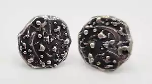 Dänische Halberstadt Brutalist Abstrakt Sterling Manschettenknöpfe um 1960 RAR - Bild 1 von 6
