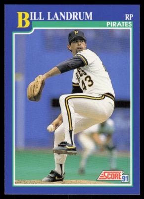 1991 Score 98 Bill Landrum Pittsburgh Pirates - Image 1 of 2