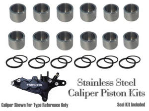 Suzuki GSXR750 GSXR1100 Tokico front brake caliper stainless piston&seal set - Picture 1 of 2