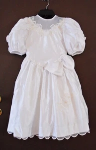 NICOLE Dorissa International Girls Size 8 White Embellished Short Sleeve Dress - Picture 1 of 16