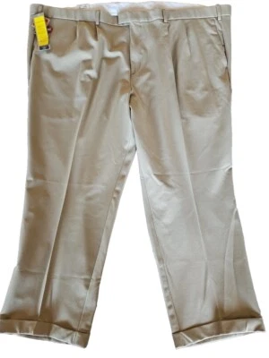 NWT Dockers Men's Pro Style Pleated Khaki Dupont Teflon Stain Defender 52x32 - Image 1 of 4