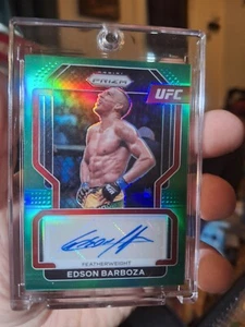 2022 Panini Prizm UFC - Signatures Green Prizm #SG-EBS Edson Barboza (AU) - Picture 1 of 2