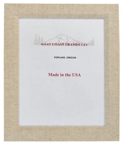 30160 Natural Linen 1-1/4" Wood Picture Frame - Clear Glass - Picture 1 of 1