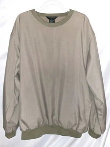 Brooks Brothers Golf sz XL Khaki/Tan Fleece Lined Pullover Windshirt Windbreaker - Picture 1 of 6