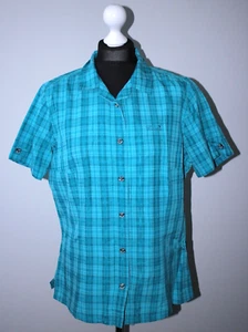 Camicia blu Jack Wolfskin outdoor active wear taglia UK 16/EU L - Foto 1 di 8