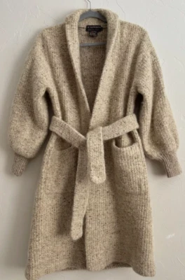 I.B. Cárdigan Plumero Grueso Mezcla Mohair Avena Vintage Diffusion Talla S Foto 1 de 4