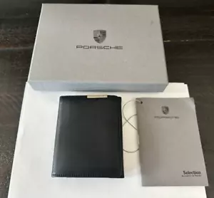 Cartera de cuero original genuina diseño Porsche alemana nueva en caja años 2000 - Imagen 1 de 8