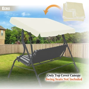 Swing Top Cover Replacement Canopy Porch Park Patio Outdoor 66"x45" Off White - Picture 1 of 5