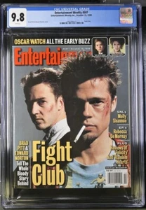 Entertainment Weekly Fight Club Brad Pitt Edward Norton cover 10/15/99 CGC 9.8 - Picture 1 of 2
