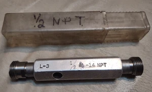 GREENFIELD 1/2 14 NPT L1 TUBO ROSCA TAPÓN MEDIDOR .5 .50 .500 .5000 - Imagen 1 de 2
