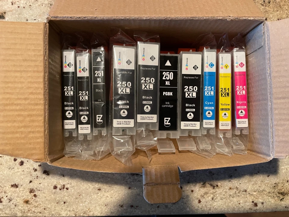 Cannon Inkjet Cartridges 250/251 - Image 1 of 1
