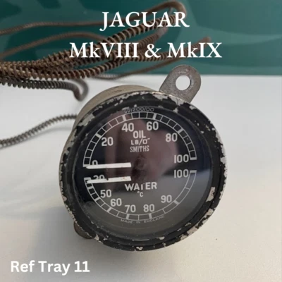 JAGUAR SMITHS MkVIII & MkIX OIL PRESSURE /WATER TEMP GAUGE GD1200/00 - Image 1 of 4