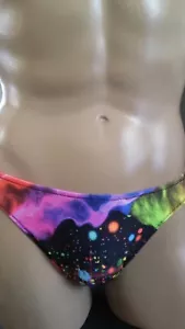 men Swimsuit Space Thong or Brief s m l or xl Custom handmade multi color - Picture 1 of 5