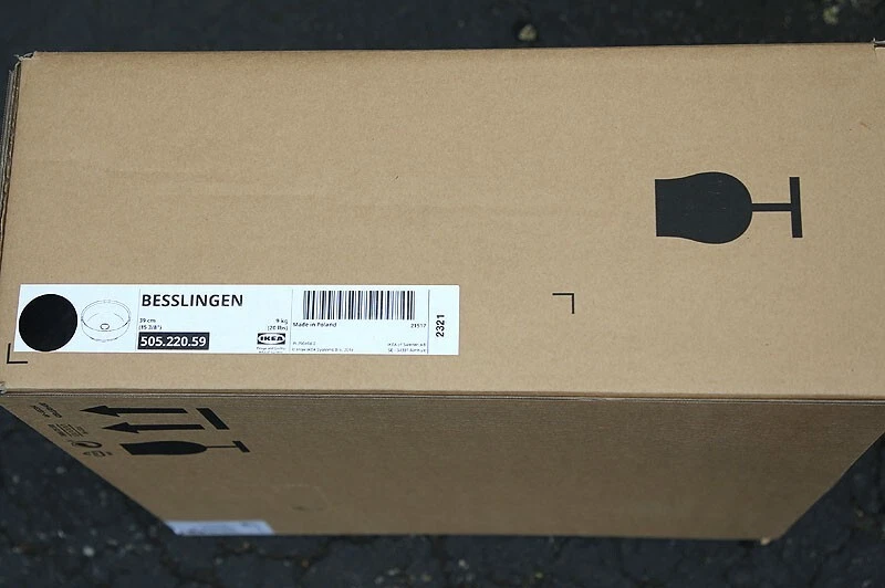 505.220.59 IKEA BESSLINGEN Countertop sink black/matte 15 3/8 "