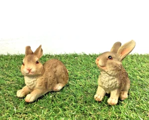 2 Beautiful rabbit ornament Sculpture garden or home decoration new gift - Picture 1 of 6