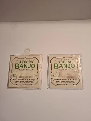 D'Addario Banjo Strings J60 Nickel Wound Light Gauge 5 String Set - Image 1 of 3