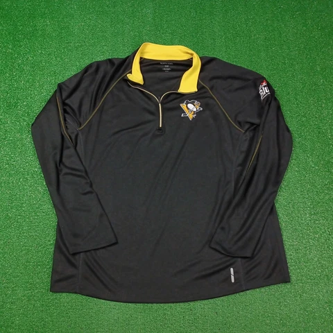 Pittsburgh Penguins Sweater Mens XL 1/4 Zip Polyester NHL Hockey North End Black Cover