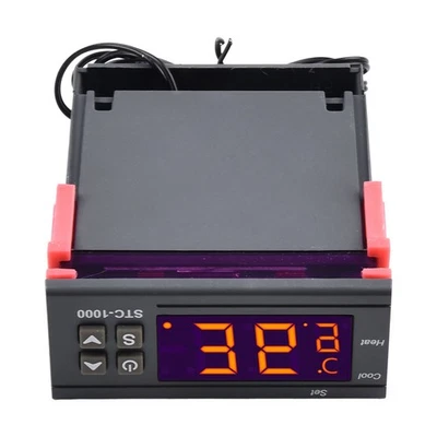 LCD Display Temperature Controller STC1000 12V24V110V220V Digital Thermostat - Image 1 of 4