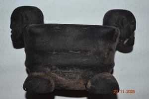 WOW!! SHAMANS IFUGAO FIGURED BOWL, NARRA WOOD, 7" 1900S - Picture 1 of 4