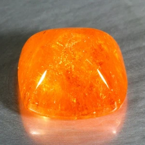 5.96CT 9 MM SUGARLOAF CABOCHON IMPRESSIVE 100% NATURAL ORANGE SPESSARTITE GARNET - Picture 1 of 3