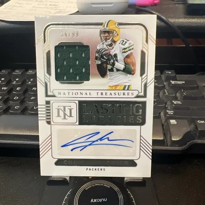 Camiseta deportiva 2024 National Treasures Charles Woodson Lasting Legacies Relic Auto 34/99 Foto 1 de 4