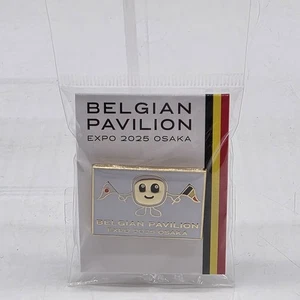 Osaka Expo 2025 Belgium Pin Badge Berber Flag Limited Used - Picture 1 of 6