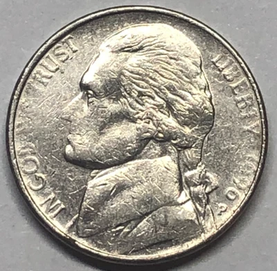 1990 P Jefferson nickel weak strike reverse and obverse - Image 1 of 4