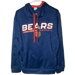 Felpa con cappuccio Chicago Bears media blu navy arancione pullover NFL football felpa nuova senza etichette - Foto 1 di 8