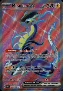 Miraidon ex ultra rara SV01: set base scarlatto e viola 227/198 quasi nuovo - Foto 1 di 2