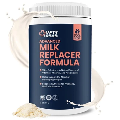 Vets Preferred Puppy Milk Replacement Powder for Dogs, 12 oz, Colostrum Enriched - Image 1 of 4