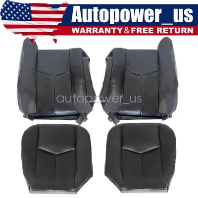 Both Side Leather Seat Cover Dark Gray- Color For 03-06 Chevy Silverado Foto 1 de 4