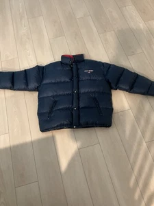 Chaqueta acolchada vintage años 90 Polo Sport Ralph Lauren bordada grande azul marino - Imagen 1 de 24