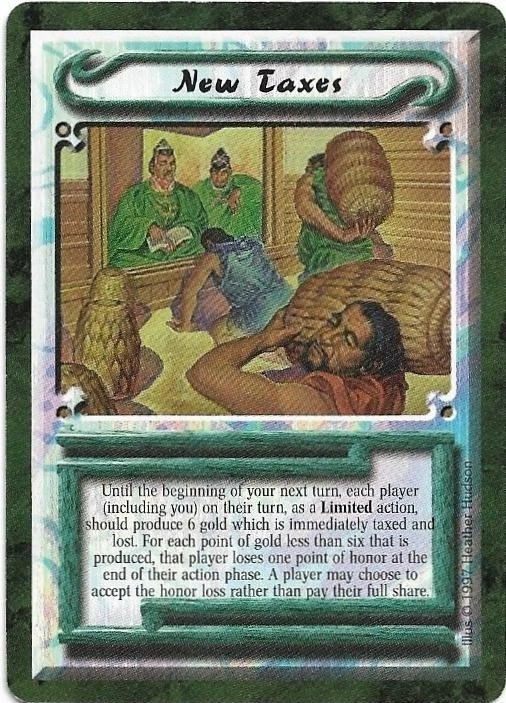 L5R: *NEW TAXES*- Crimson & Jade - Legend of the Five Rings CCG - Image 1 of 1