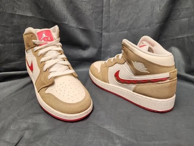 Nike Air Jordan 1 Mid SE (GS) Peanut Butter and Jelly Girls Size 5.5 NEW NO BOX - Image 1 of 4