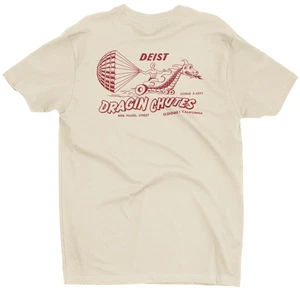 DEIST DRAGIN CHUTES Tan/Sand Tee Men's T-Shirt by Merchants of Speed - Picture 1 of 6