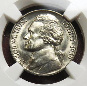 1939-P Jefferson nickel__NGC MS 66 5FS__Full Steps__reverse of 1940 - Picture 1 of 3