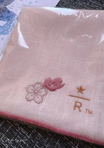 Starbucks Reserve Roastery Handkerchief Furoshiki Sakura Linen 100% - Picture 1 of 2