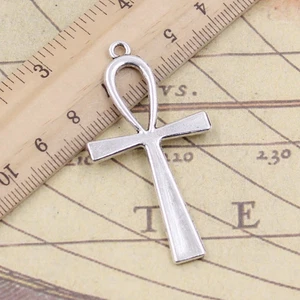 10 Stck. Kreuz Ankh Charms 52x28mm Antik Bronze Silberfarben Zum Selbermachen Anhänger Schmuck - Bild 1 von 12