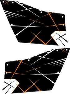 DECAL GRAPHICS POLARIS OEM DOORS RZR 570/800/900 RZR XP DOOR ORANGE MADNESS - Picture 1 of 1