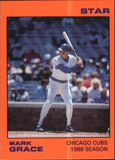 1988 Chicago Cubs Star Grace Baseball Card #5 Mark Grace/1986 Season