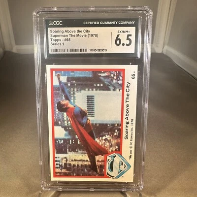 1978 Topps Superman The Movie Series 1 Soaring Above The City Card #65 CGC 6.5 - Image 1 of 3