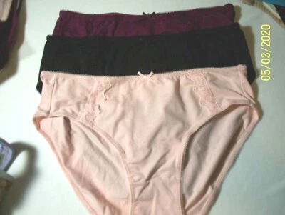 3 Pr Karen Neuburger 软无标签拉丝超细纤维高帮内裤 S/5 全新无标签 I25 — 第 1/3 张图片