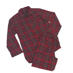 Pajamagram HIS Red FlannelPlaid Top & Pants Bottom Set Boys Size Small Cotton - Picture 1 of 11