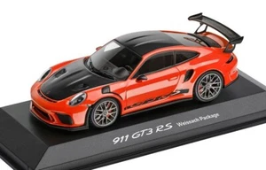 1:43 MINICHAMPS 2018 PORSCHE 911 (991 II) GT3 RS Weissach Package lava orange LE - Picture 1 of 2
