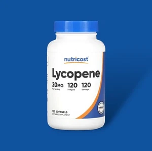 Nutricost, licopeno, 20 mg, 120 cápsulas blandas - Imagen 1 de 2