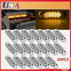 20x Amber LED Side Marker Lights RV Truck Trailer Clearance Light Waterproof - Picture 1 of 11