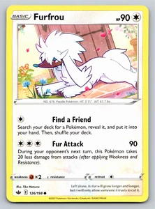 Furfrou 126/198 Common Chilling Reign Pokemon Card - NM Near Mint - Picture 1 of 2