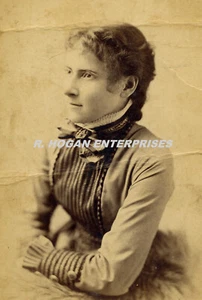 Vintage 1800's EUGENIE LINDEMAN THEATER ACTRESS CA CABINET CARD PHOTO N3U - Picture 1 of 3